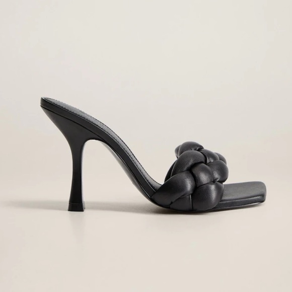 Mango Leather braided mule sandals Limited Edition - Picture 4 of 11